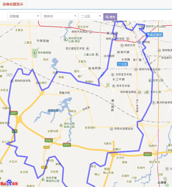 百度地图区域边界显示